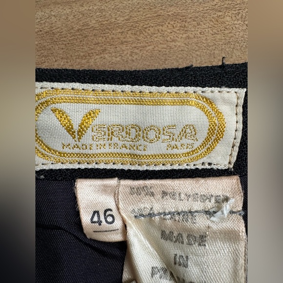 Vintage 80’s Verdosa Paris Elegant Chanel Vibes Pleated button Lined Skirt - Picture 5 of 7